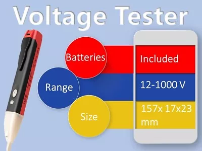£3.80 • Buy Voltage Tester Detector Pen 1AC 90-1000V Non Contact Alert Stick Electric Test.