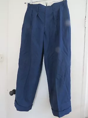 Mens Vintage American 1940s 1950s Swing Lindy Hop Drop Loop Trousers • £35