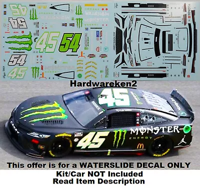 Nascar Decal #45 Monster Energy 2023 Toyota Camry Tyler Reddick 1/24 • $26