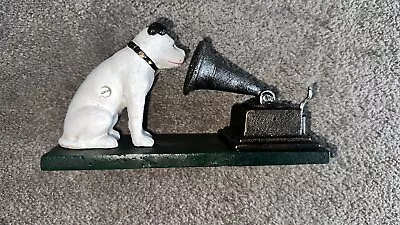 Hmv Nipper Dog & Phonograph Gramophone Music Ornament Figurine Cast Iron • $120