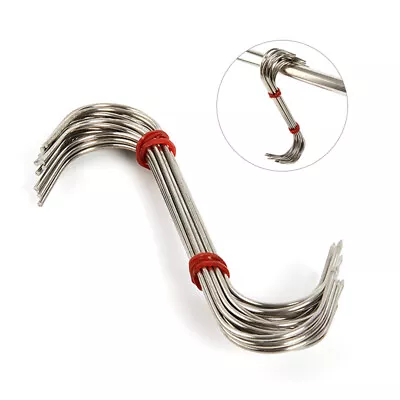 20Pcs Stainless Steel Hook Bacon Sausage Bold And Long Hook Meat Hook S H.t2 ❤TH • $8.31