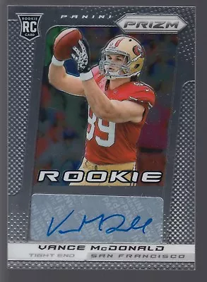 Vance McDonald RC Autograph 2013 Panini Prizm Rookie Auto #297 Rice Steelers • $7.99