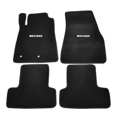 Fit For 05-09 Ford Mustang Black Nylon Floor Mats Carpets W/ Emblems • $57.99