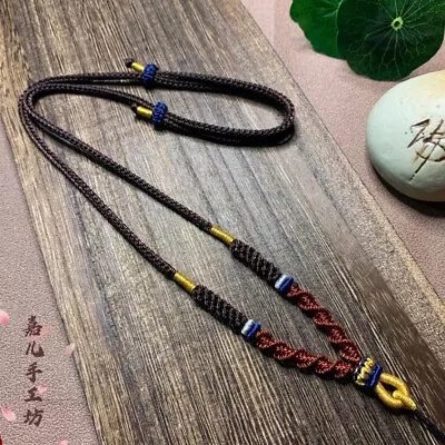 Handwoven Premium 8 Strand Rope Pendant Necklace 01A • $25