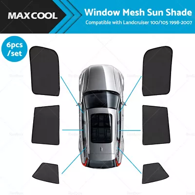 6x Foldable Window Mesh Sun Shade Suitable For Landcruiser 100/105 1998-2007 • $67.59