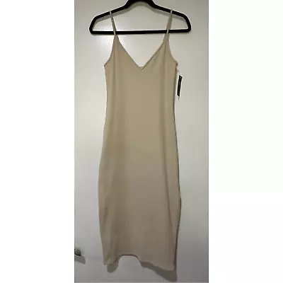 Abercrombie & Fitch Soft Collection Bodycon Nude Midi Dress Size Medium NWT • £47.20