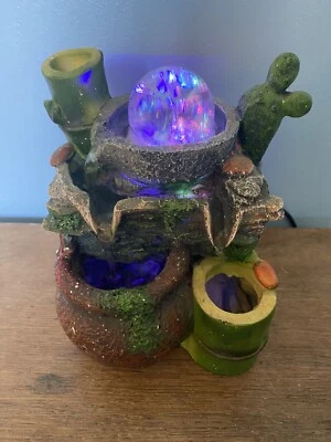 £25 • Buy Garden Rock Water Fountain Indoor Water Feature With Light Rolling Crystal Ball