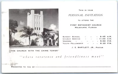 Invitation Postcard - First Methodist Church Melbourne Florida USA • $2.06