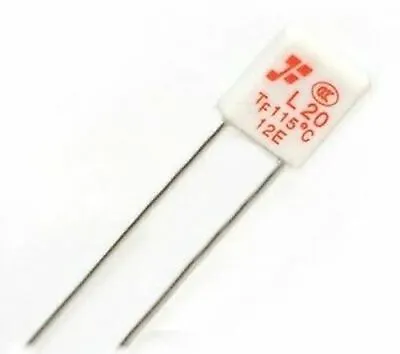 £1.55 • Buy Thermal Fuse 2A 6x6.5x2.8mm 115°C Len.55mm Leads 115°C Radial PROFFUSE RoHS