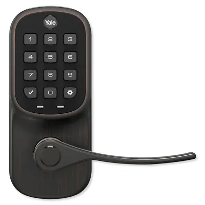 Yale Z-Wave Plus Button Keypad Lever Lock Gen5 Rubbed Bronze (YRL216-ZW2-0BP) • $237.23