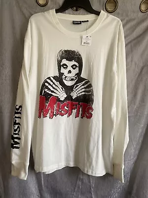 Misfits Tbar Collab White Long Sleeve Horror Business Crimson Ghost 2XL T Shirt • $138