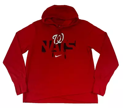 Women's Washington Nationals Red Knockout Performance Pullover Hoodie Size M • $44.88