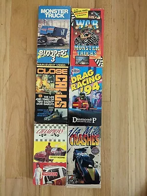 Monster Trucks Drag Racing War Machines Car Racing VHS Videos Lot Of 6 Misc. • $5.99