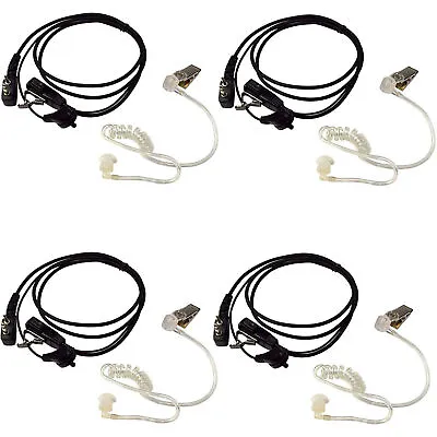 $77.81 • Buy 4x Hands-Free Headset W/ Hearing Tube Earpiece PTT Micro For Icom Radio