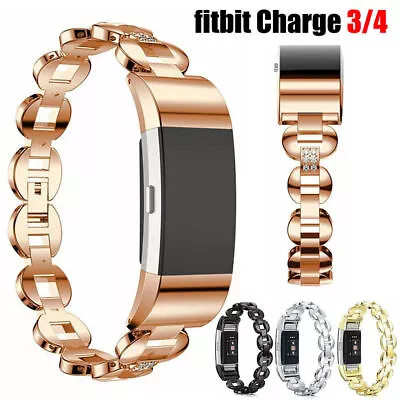 Replacement Watch Band Metal Wrist Strap Bracelet Women For Fitbit Charge 2 3 4 • $9.49