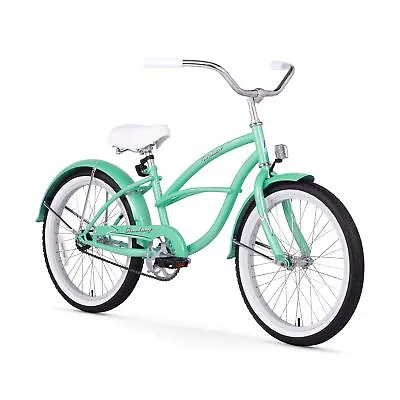 Firmstrong Urban Girl Single Speed Beach Cruiser Bicycle White/Mint Green • $311.88