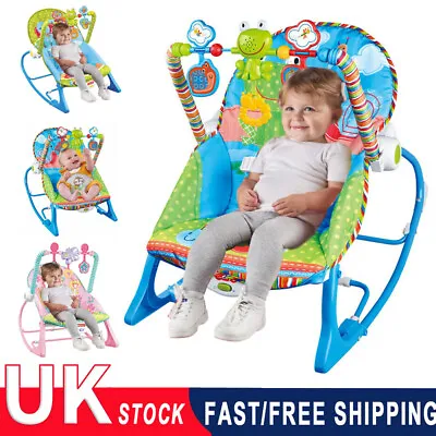 Baby Infant To Toddler Bouncer Rocker Swing Chair Soft Soothing Vibration Toys • £28.90