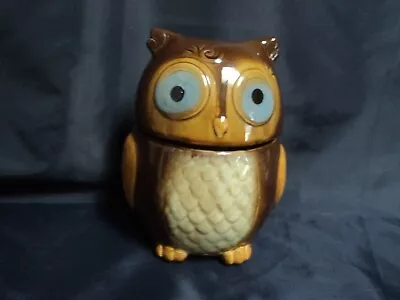 Gibson Home Stoneware Brown Owl Canister Jar/Cookie Jar • $18.95