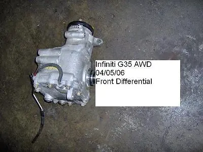 68k Mile 04 05 06 Infiniti G35 Front End Carrier Differential Gear 3.538 Box AWD • $375