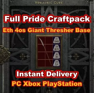 Pride Craftpack Giant Thresher Ethereal Diablo 2 Resurrected D2R SC NL PC/XboxPS • $4.50