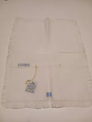Vintage Feltman Brothers Pillow Case 16  X 12  Nice Ivory Embroidered NOS W/ Tag • $5