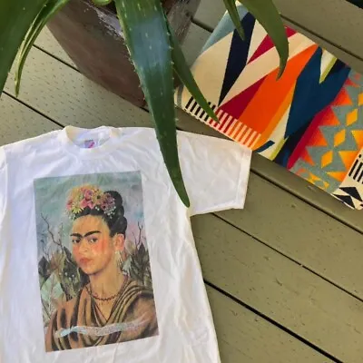 Vintage Frida Kahlo T Shirt Art Tee Self Portrait Mexican Forrest Jungle • $249.99