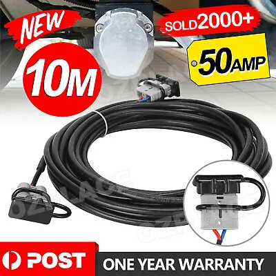 10m 50 Amp Anderson Plug Extension Lead 2.5mm Twin Core Automotive Cable Wire • $29.85