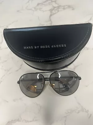 Marc Jacobs MMJ226 Black Oversized Mirror Aviator Sunglasses • $35