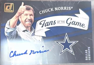 $215 • Buy 2022 Donruss Football Chuck Norris Fans Of The Game Autograph Auto SSP # FG-CN