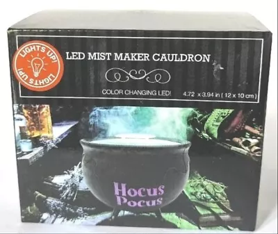 Halloween 2023 Hocus Pocus Cauldron LED Lights Up Mists New Bullseye Like Decor  • $25