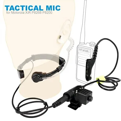 Tactical Headset Neck Throat Mic U94 PTT For Motorola MTP850S XIR P8268 P8200  • $37.45