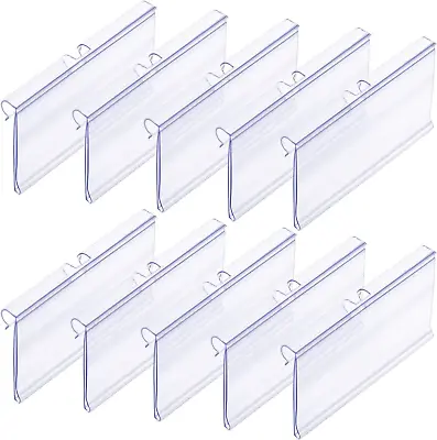 £16.54 • Buy Meetory 50 PCS Clear Plastic Label Holders For Wire Shelf Retail Price Label, X