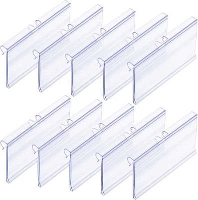£16.54 • Buy Meetory 50 PCS Clear Plastic Label Holders For Wire Shelf Retail Price Label, X