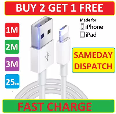 USB IPhone Charger Fast For Apple 6 7 8 X XS XR 11 12 13 14 Pro Cable USB Lead • £3.49