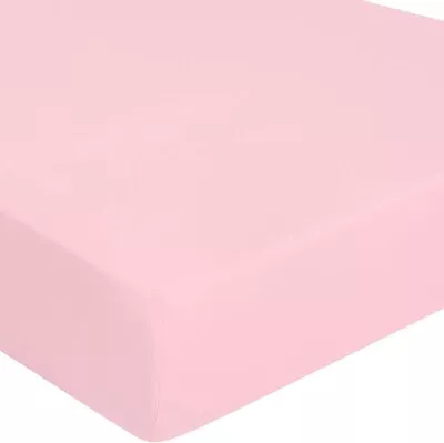 DUDU N GIRLIE One Cot Bed Jersey Fitted Sheet 100% Cotton Bed 70x140cm Girl Pink • £1.99