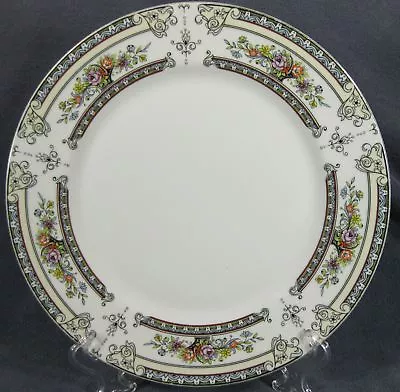 Mikasa Cambridge L9015 Dinner Plate Floral Rim Green And Blue Border • $20.63