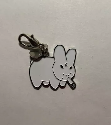 Kidrobot Frank Kozik RIPPERS Zipper Pull - Smoking White Labbit Mongers Figure • $14.99