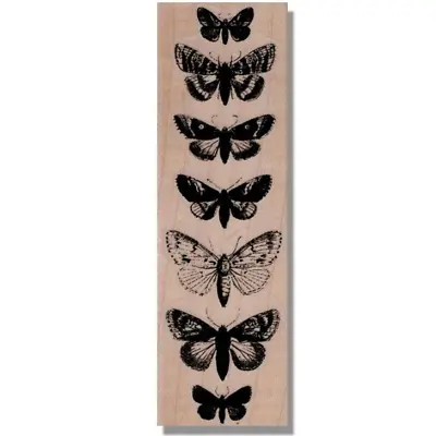 BUTTERFLY SPECIMENS Rubber Stamp Nature Wings Garden Butterflies Mixed Media • $10.24