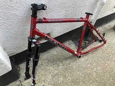 £300 • Buy Kona Hahanna 20  Frame 2005 Classic Mountain Bike And Marzocchi XC500 Forks Only