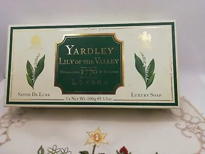 Vintage Yardley Lily Of The Valley 3 X Luxury Soap Bars Pack • £5