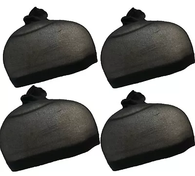 4 Pcs Black Wave Caps Du Rag Hip Hop Doorag Stocking Cap Dome Wave Cap Hair • $9.86