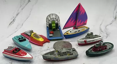 Lot Of 8 Micro Machines Galoob Boats Coast Guard Sail Boat Air Boat • $18.48