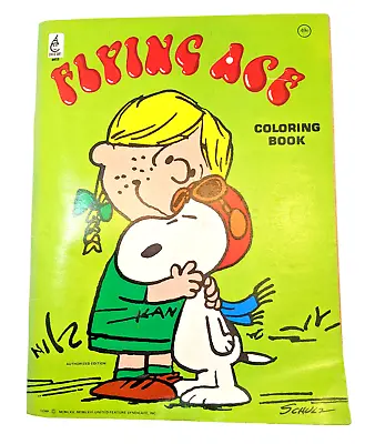 FLYING ACE Snoopy & Peanuts 1966 Vintage Coloring Book Collectible Art UNUSED • $14.99