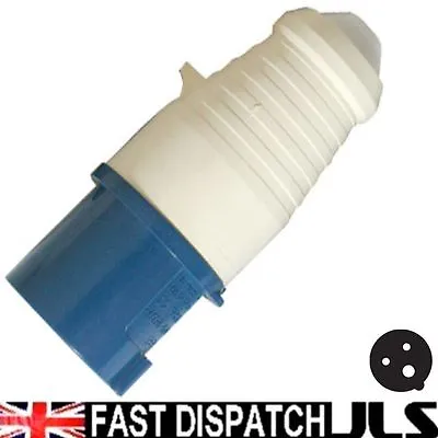 Blue 16A 240V IP44 Rated Plug TYP 013 Weather Proof • £7.99