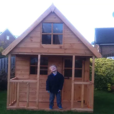 Children's Wooden Playhouse 8x6 Mini Chateau T&G Throughout Wendy House Den • £825
