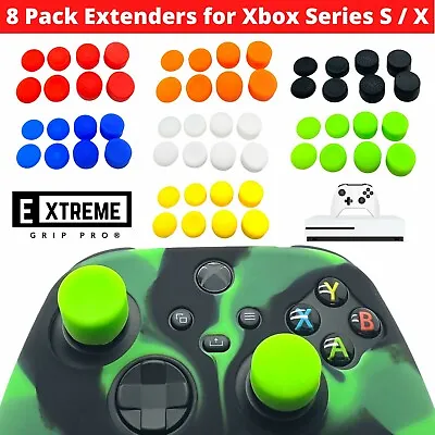 8 Pack Extenders Thumbstick Covers Grips For Xbox Series S / X Controllers FPS • £2.99