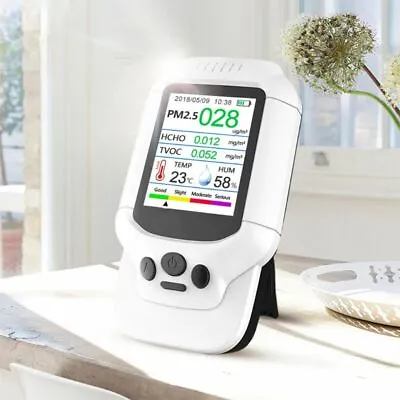 Portable Air Quality Monitor Pm2.5/Hcho/Tvoc Gas Tester Air Quality Detector • $89.70