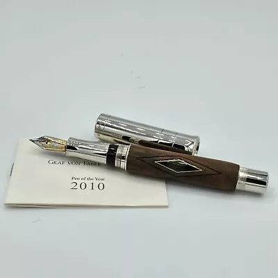 Graf Von Faber Castell Pen Of The Year 2010 Walnut Wood Fountain Pen • £1595