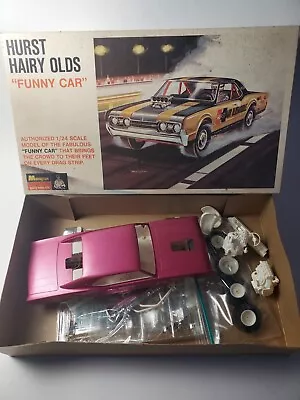 Vintage 1967 Monogram Hurst Harry Olds 442 Funny Car 1:24 Plastic Model Car Kit • $49.95