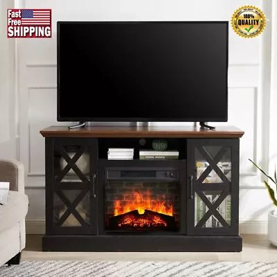 TV Stand Cabinet Fireplace TV Up To 55  Entertainment Media Console 3 Shelves • $222